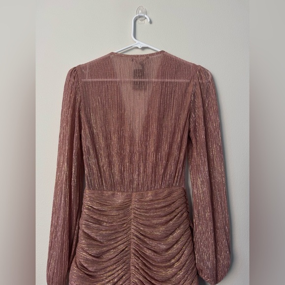 Maje Rosina Lamé Ruched Dress Barbie Wedding Events Size 34 NWT - Picture 12 of 15